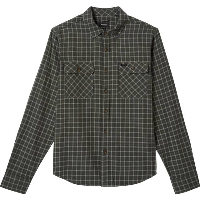 Brixton Bowery Ultra Flannel Shirt, Ivy Green