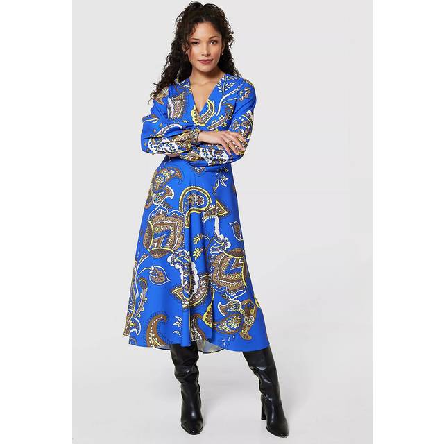 Royal Blue High-Low Wrap Dress (12)