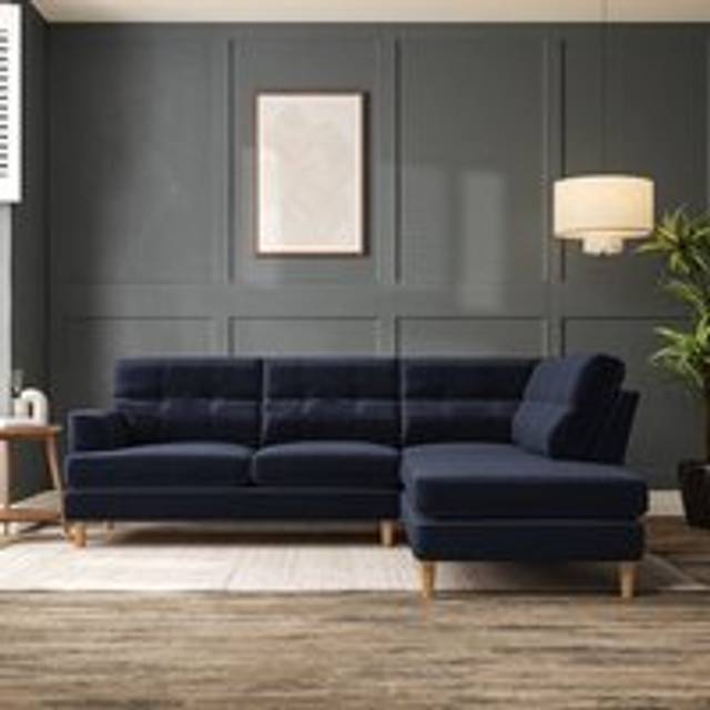 Cooper 4 Seater Corner Chaise Sofa - House Velvet Luxe Navy