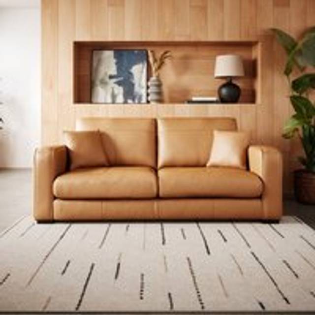 Carson Vintage Leather 3 Seater Sofa - Vintage Leather Tan