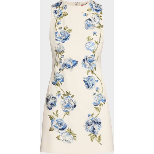 Clyde Embellished Shift Dress - OFF WHITE MULTI - 2