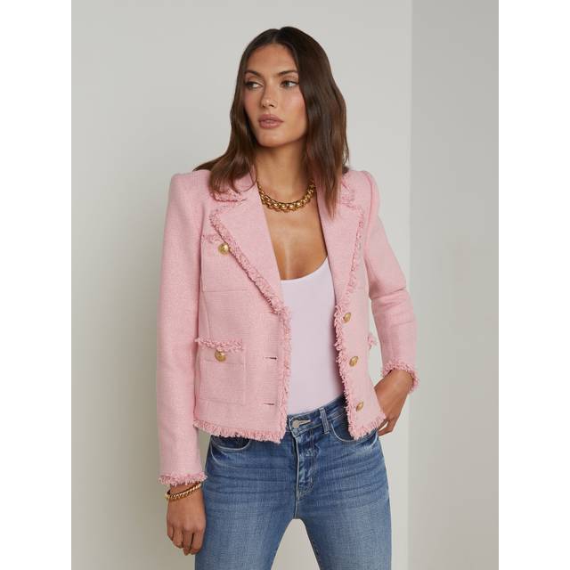 Sylvia Metallic Tweed Jacket - PALE PINKGOLD - 4