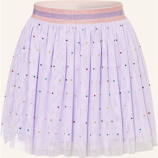 Stella McCartney, Skirts, female, Purple, 10 Y, Purple Tulle Skirt with Rhinestones