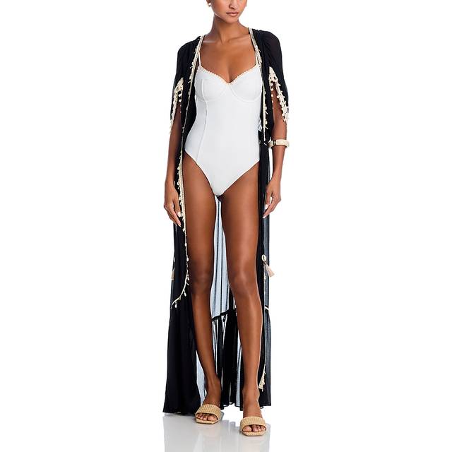 Nikolai Semi-Sheer Maxi Coverup - BLACK - Small