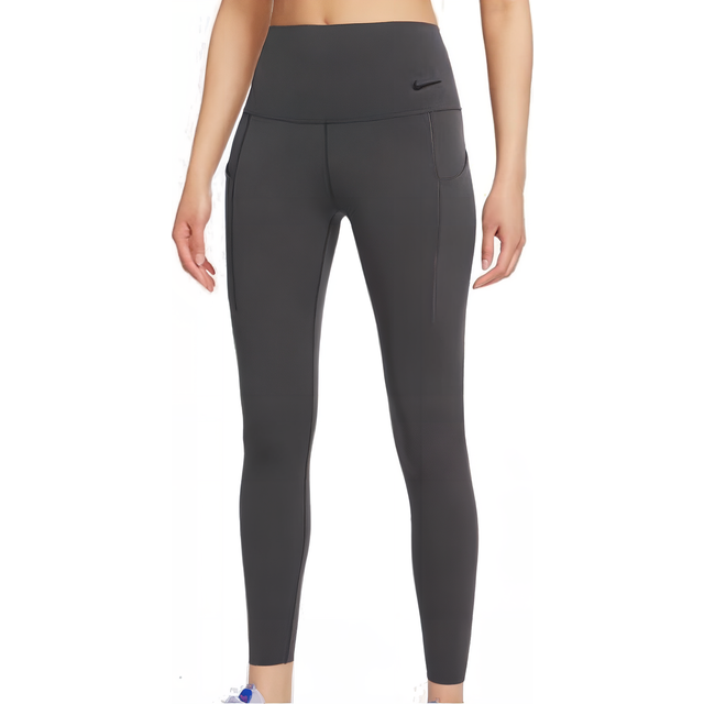 (WMNS) Nike Medium-Support High-Waisted Leggings with Pockets 'Grey' DQ5898-254 - grey