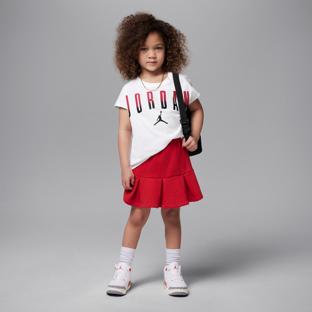 Nike Jordan Younger Kids' 2-Piece Pleated Skort Set - Red - Cotton/Polyester - 6