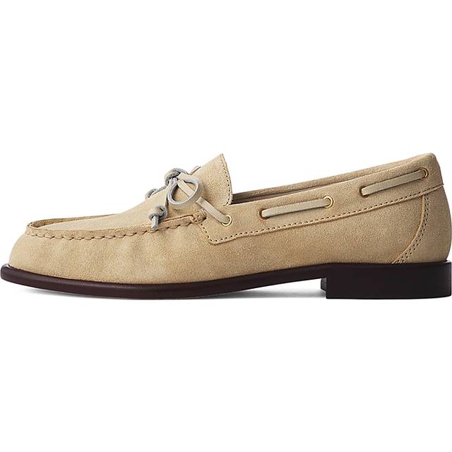 rag & bone Beige Carter Italian Suede Boat Shoes - mcdamiasd - IT 38