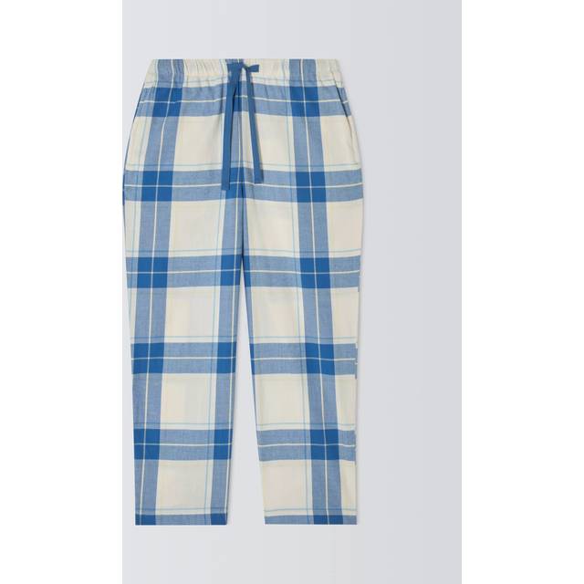 John Lewis Kids' Mix-And-Match Brushed Cotton Check Pyjama Trousers, Blue