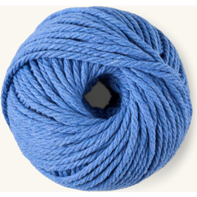 Macrame yarn - Cotton. 3 mm x 50 m. 140 g. - Smokey Blue - Søstrene Grene
