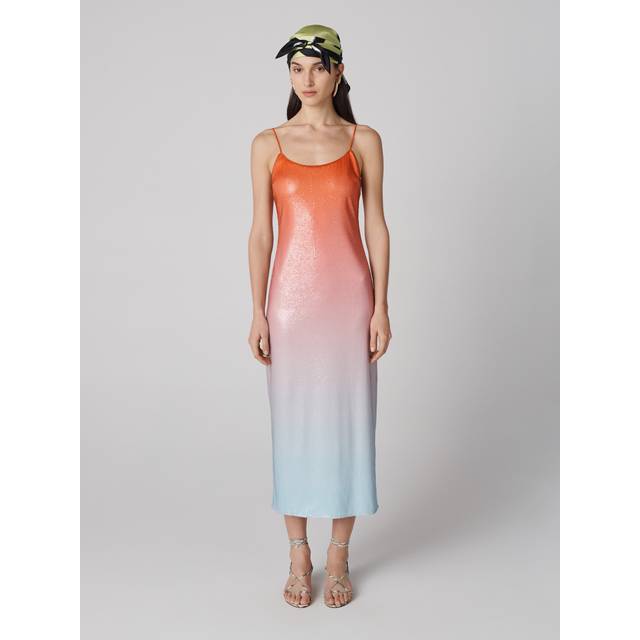 Scoop-Neck Ombre Sequin Midi Dress - CIRRUS OMBRE - 14