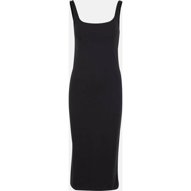 Urban Classics Medium-length dress - Basic Cotton Jersey Dress - XS to XL - for Women - black