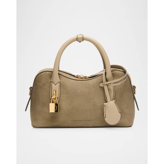 Stella McCartney Ryder Small faux suede shoulder bag - green (One Size)