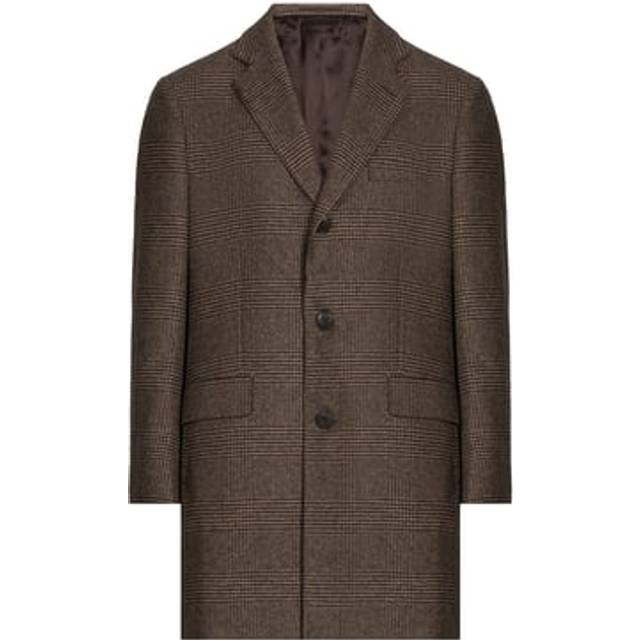 Manteau en laine à imprimé - Marron - 42