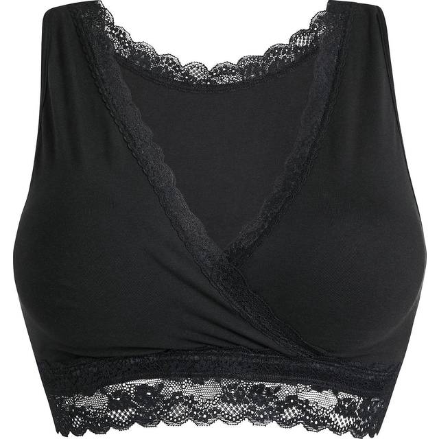 bonprix Organic Cotton Nursing Bralette - Black