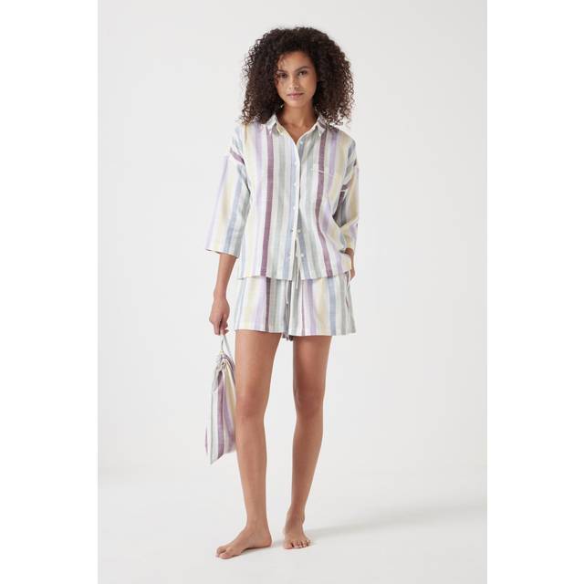 HUSH Rudie Stripe Short Pyjama Set, Multi