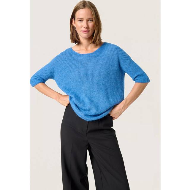 Soaked in Luxury Sltuesday Jumper Dam Stickade T-shirts Stl. XS - Från Magasin - Palace Blue (XS)