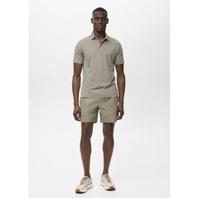 COOLMAX slim fit polo shirt medium green - Man - S - MANGO MAN - Medium Green