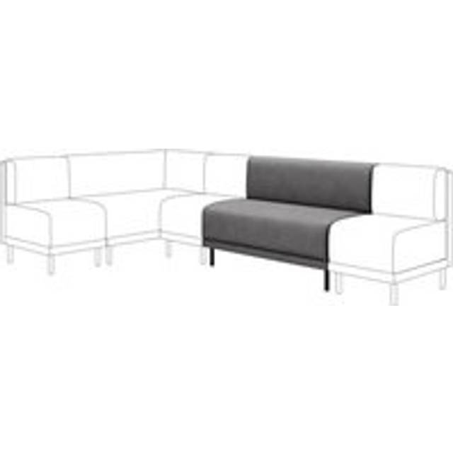 Mae Long Dining Bench, Faux Leather - Slate