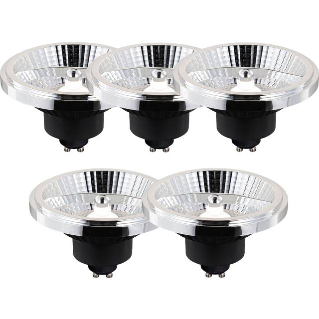Luedd - Set of 5 Smart GU10 Dimmable led Bulbs AR111 10W 800 lm 2200 - 6500K