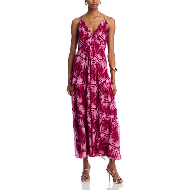 Boa Ruffle-Trim Midi Dress - BAHIA - Medium