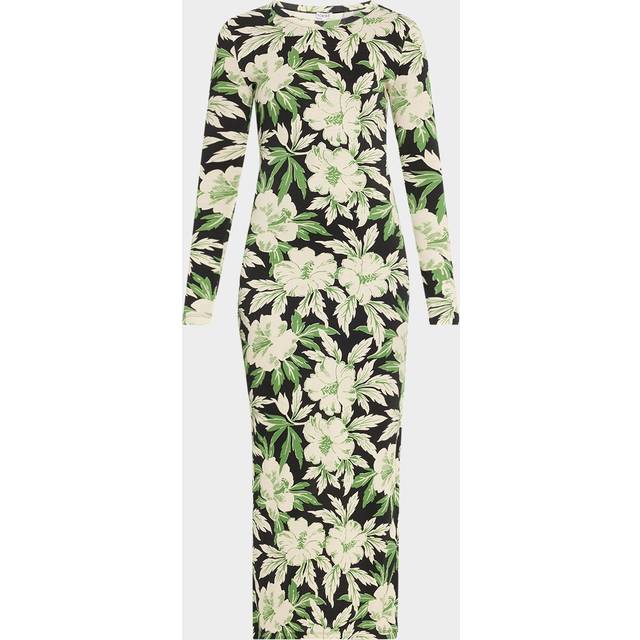 Floral Printed Mesh Tube Dress - MULTICOLOR - Large