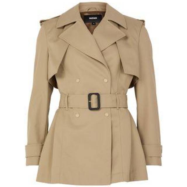 Adva Mid-Length Belted Trench Coat - Lt Camel - Medium