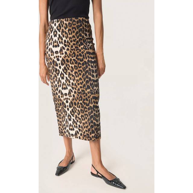 Soaked in Luxury Slxala Pencil Skirt Dam Midikjolar Stl. L - Från Magasin - Leopard Pattern (L)