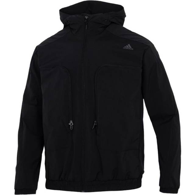 adidas Cargo Athleisure Casual Sports Hooded Jacket Black H38399 - XL