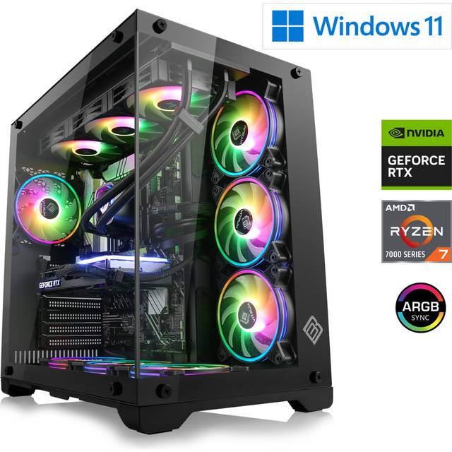 CSL Computer Gamer-PC Gaming PC M11810H () AMD Ryzen 7 7800X3D 32 GB RAM 2000 GB SSD Nvidia GeForce RTX™ 5070 12 GB GDDR7 93484