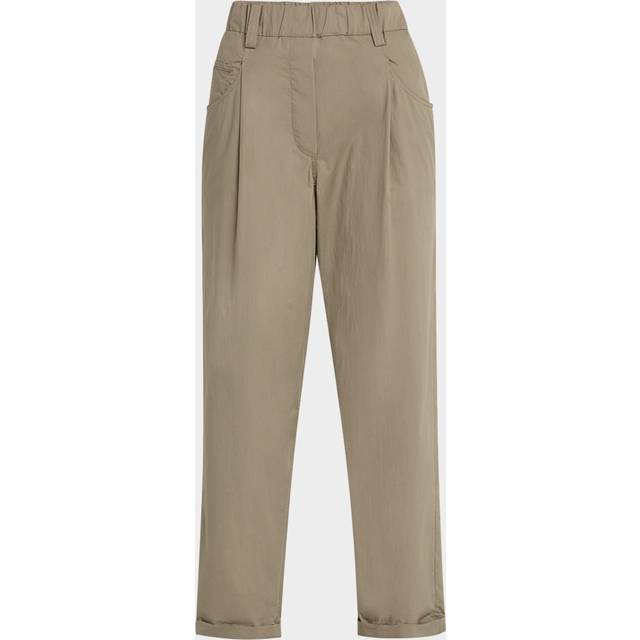 Baggy Poplin Cropped Pull-On Pants - FOSSIL - 42 IT (6 US)