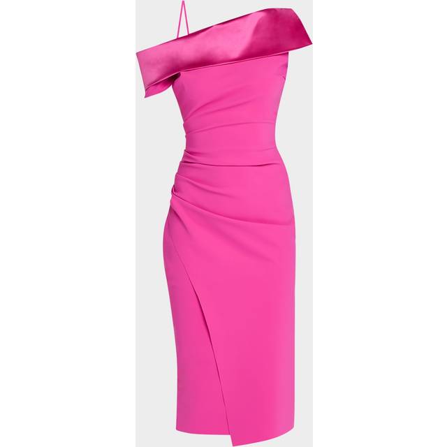 Koppany Ruched One-Shoulder Dress - PARTY PINK - 12