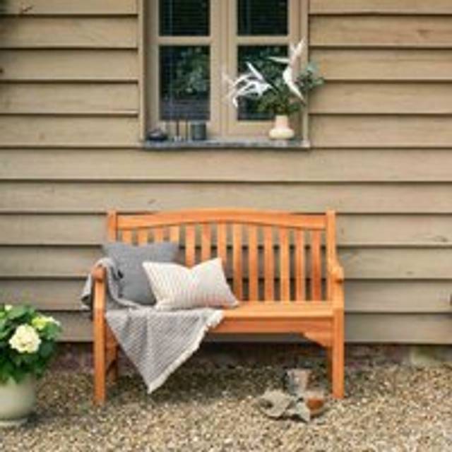Kingsbury 180 Bench Mahogany - Brown (92cm H x 120cm W x 61cm D)