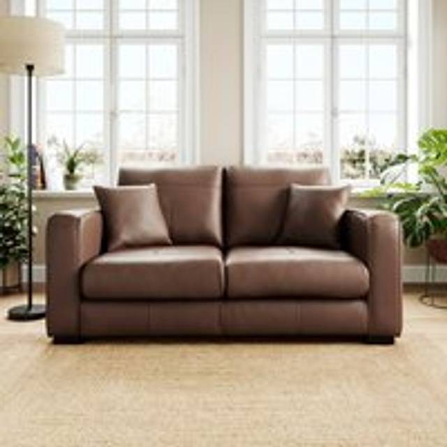 Carson Classic Leather 2 Seater Sofa - Classic Leather Mocha