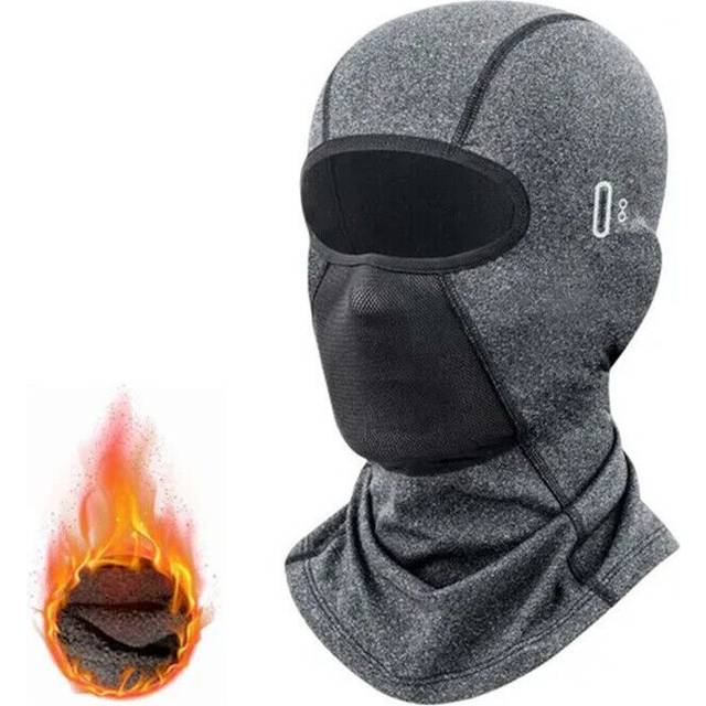 (  Gray) Winter Thermal Motorcycle Balaclava Windproof Ski Full Face Mask Hood Helmet Hat
