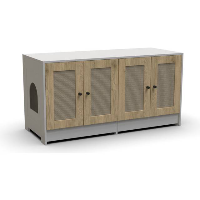 Litter Box Enclosure - White (49cm H X 120cm W X 50cm D)