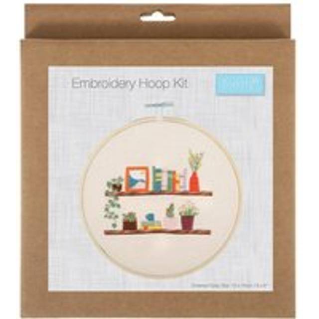 Floral Shelf Embroidery Hoop Kit - Multicolor