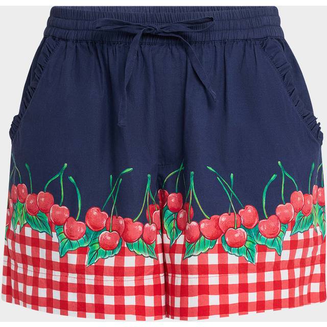 Cherry Pie Drawstring Shorts - NAVYRED - 16 UK (12 US)