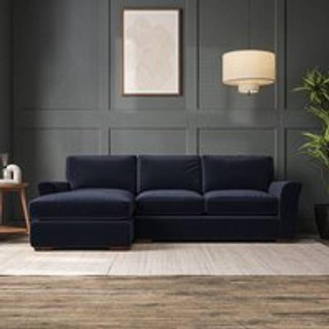 Lena 4 Seater Corner Chaise Sofa - House Velvet Luxe Navy
