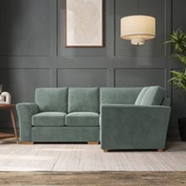 Lena Small Corner Sofa - Luxury Velvet Lilypad