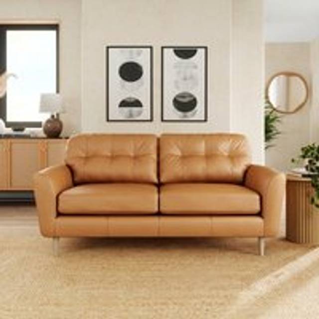 Sven Vintage Leather 3 Seater Sofa - Vintage Leather Tan