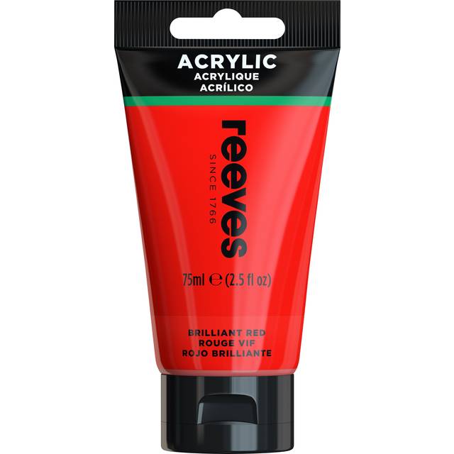 Reeves Acrylic Paint 75ml - Brilliant Red