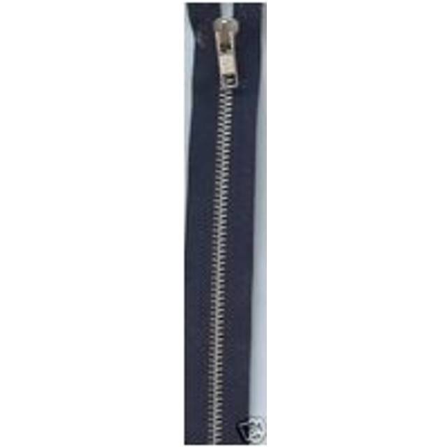 YKK Silver Metal Open End Zips Red - Red