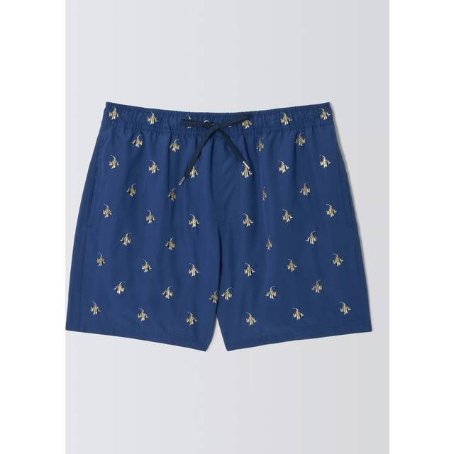 John Lewis Embroidered Angel Fish Swim Shorts, Navy Multi