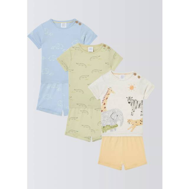 John Lewis Baby T-Shirt and Shorts Set, Pack of 3, Multi