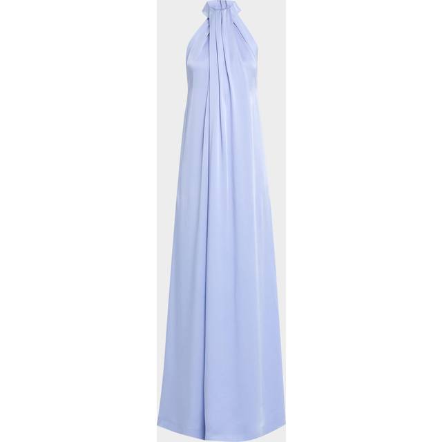 Envers Draped Satin Halterneck Dress - 5711 PERIWINKLE - 42 IT (6 US)