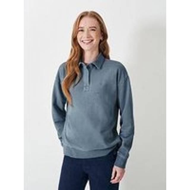 Crew Clothing Pigment Dyed Rugby Sweatshirt