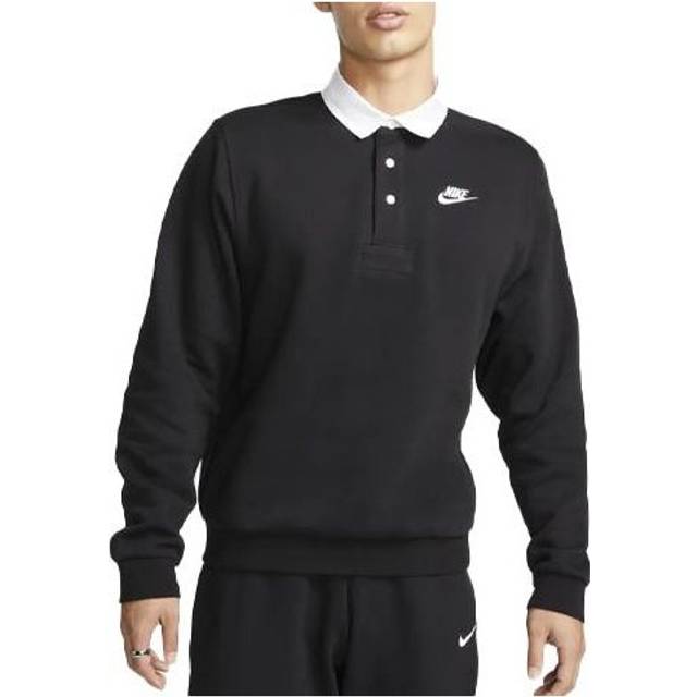 Nike Club Fleece Plush Long Sleeve Lapel Shirt 'Black' DX0538-010 - Black/Multi-Color