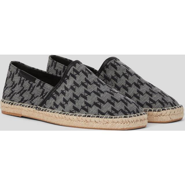 Karl Lagerfeld, Kamino Kl Monogram Espadrilles, Man, Black/Grey, Size: 40 - Black/grey