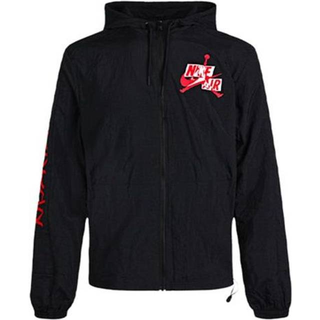 Air Jordan Jumpman Windbreaker Cardigan Sports Hooded Jacket Black CN3824-010
