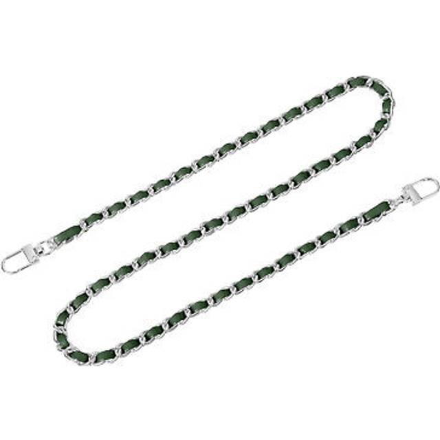 32 Purse Chain Strap With Buckles For Shoulder (green + Silver)